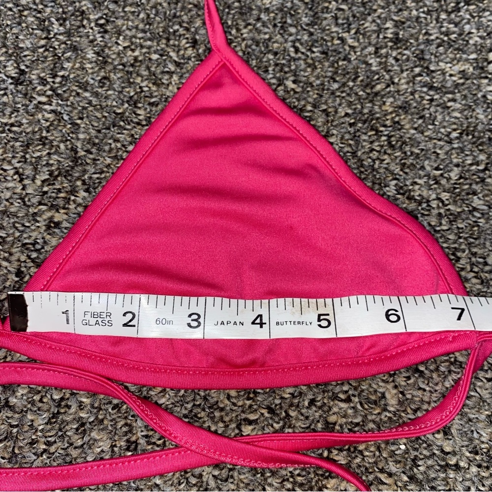 Bundle for $4!  Wrap Waist Barbie Hot Pink Bikini Top Extra Long String OS S/M - Picture 6 of 9